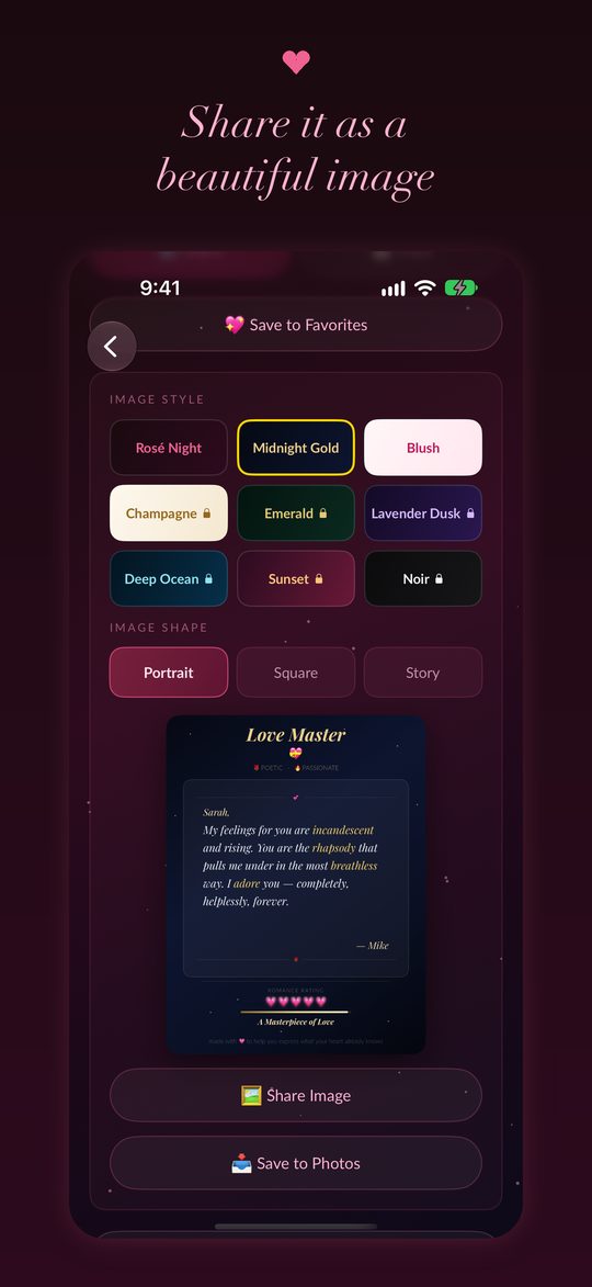 Choosing an image style and shape for the note